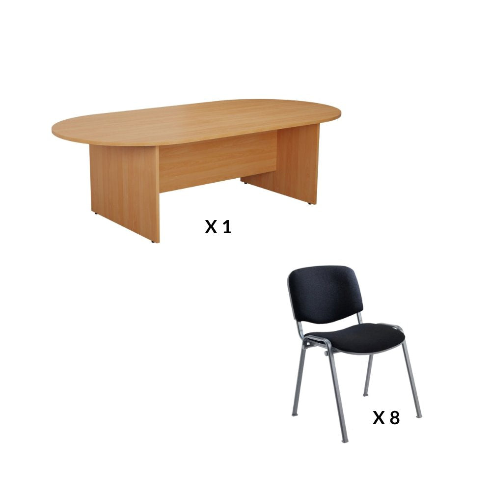 2.4m Boardroom Table & 8 Chair Bundle Tables TC GROUP