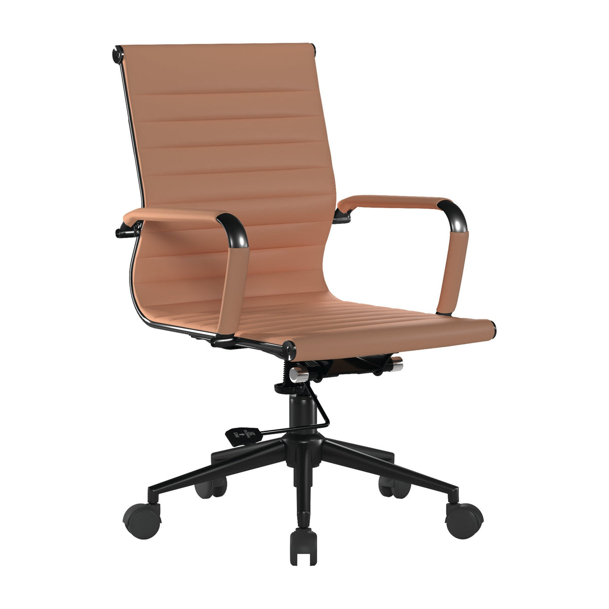 Hallmark Manager Chair with Black Frame in Coffee Brown
