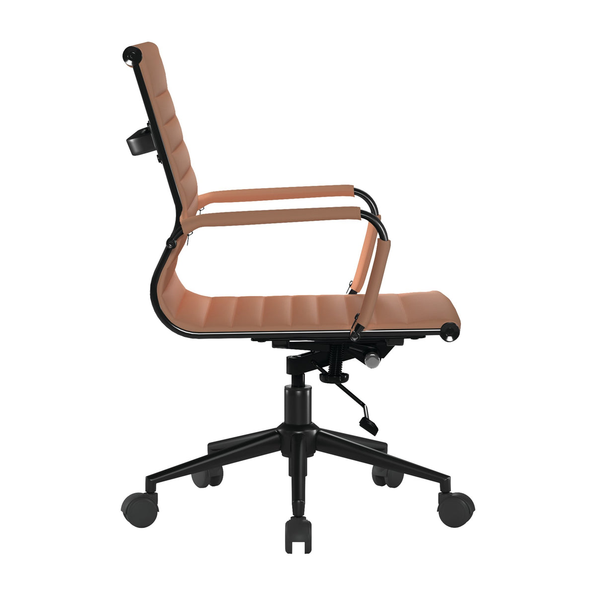 Hallmark Manager Chair with Black Frame in Coffee Brown