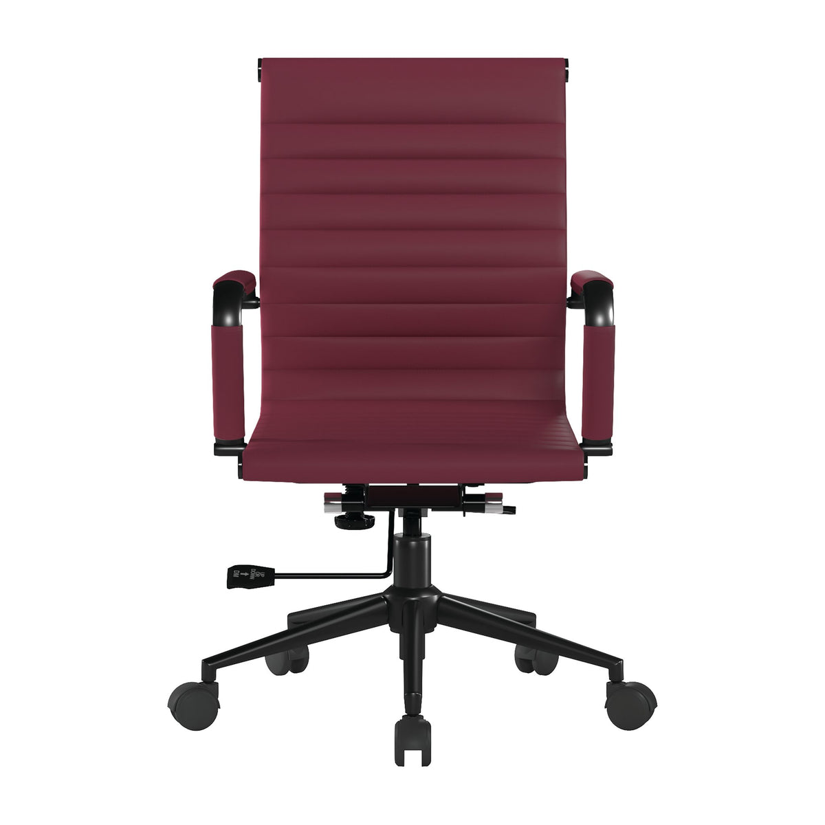 Hallmark Manager Chair with Black Frame in Oxblood Red
