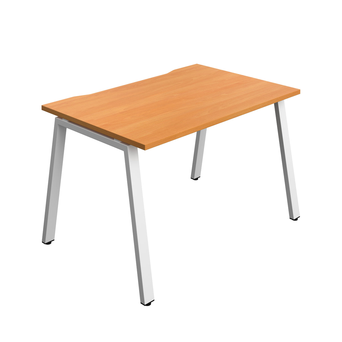 Hallmark A-Frame Single Row Bench Desk - 1 Person 1200mm - Beech / White