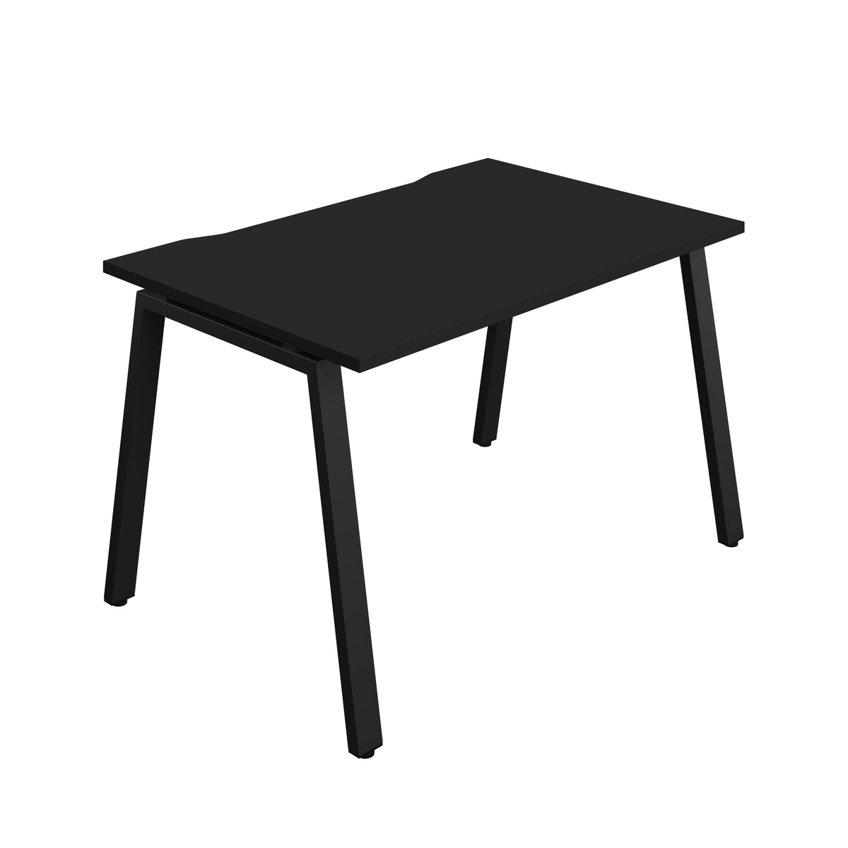Hallmark A-Frame Single Row Bench Desk - 1 Person 1200mm - Black / Black
