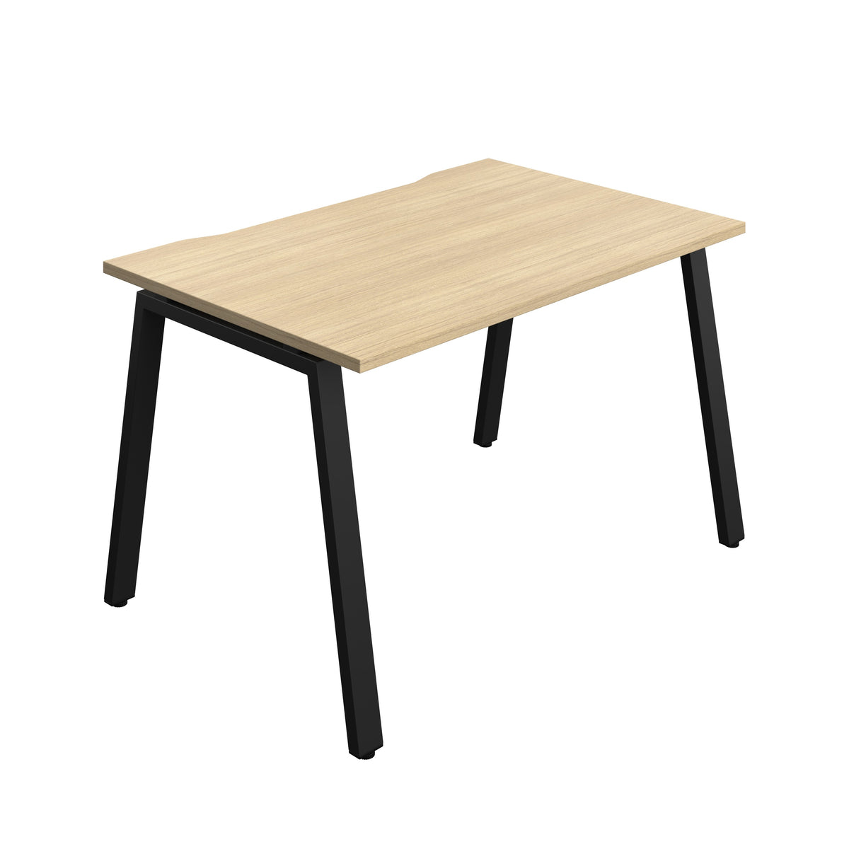 Hallmark A-Frame Single Row Bench Desk - 1 Person 1200mm - Nova Oak / Black
