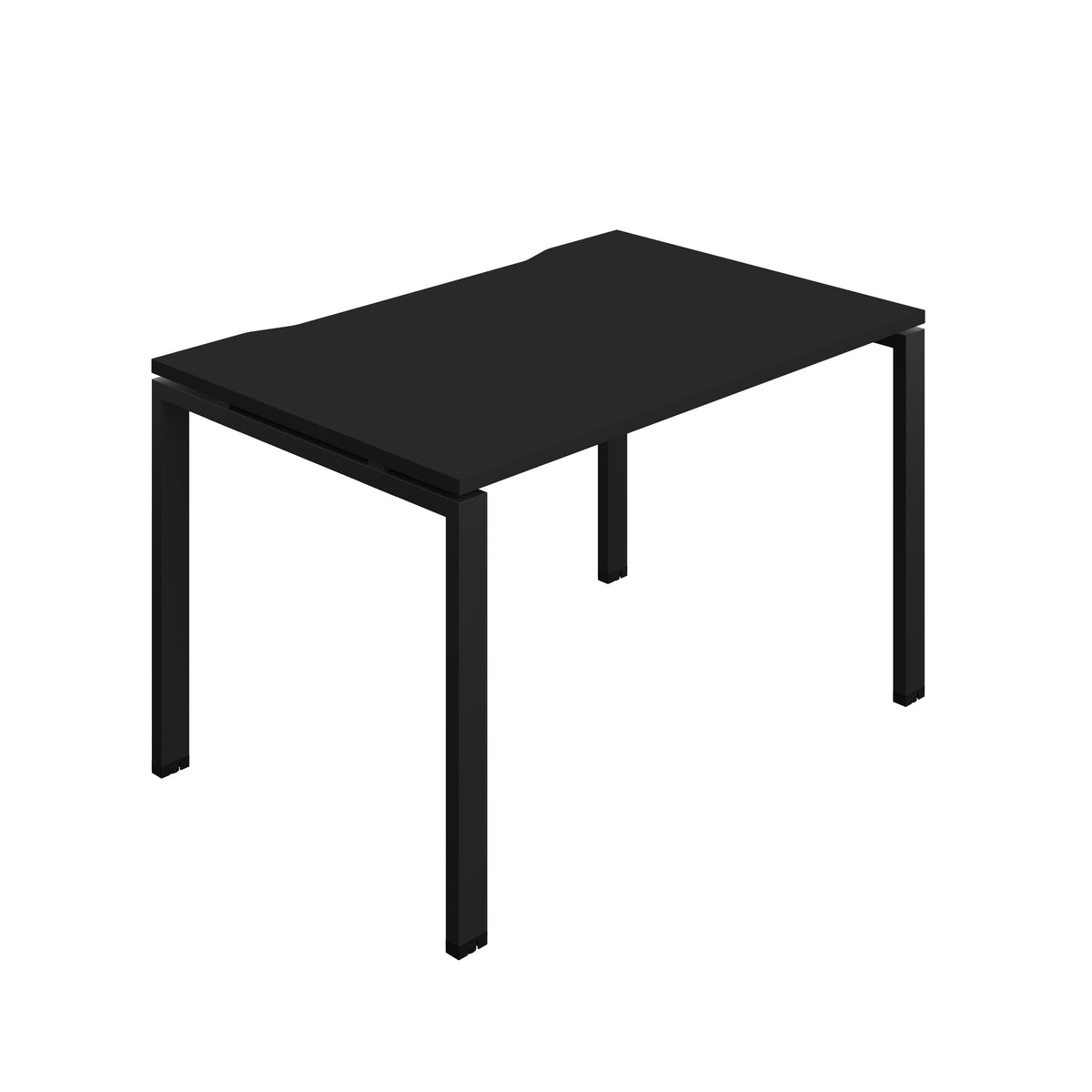 Hallmark Goal Post Single Row Bench Desk - 1 Person 1200mm - Black / Black