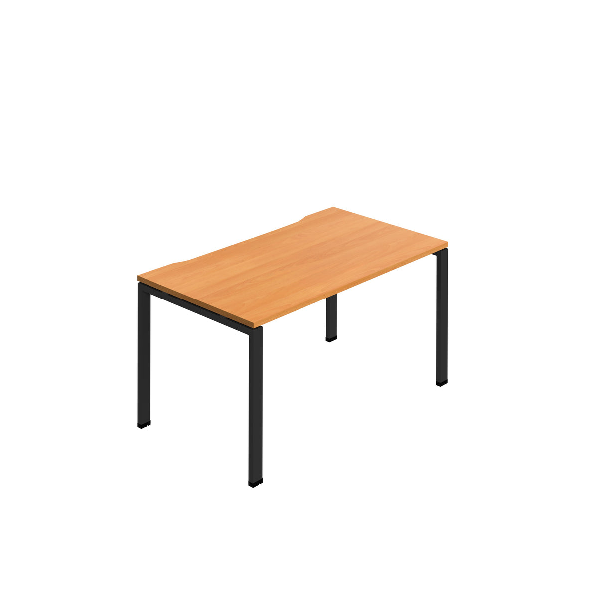 Hallmark Goal Post Single Row Bench Desk - 1 Person 1400mm - Beech / Black