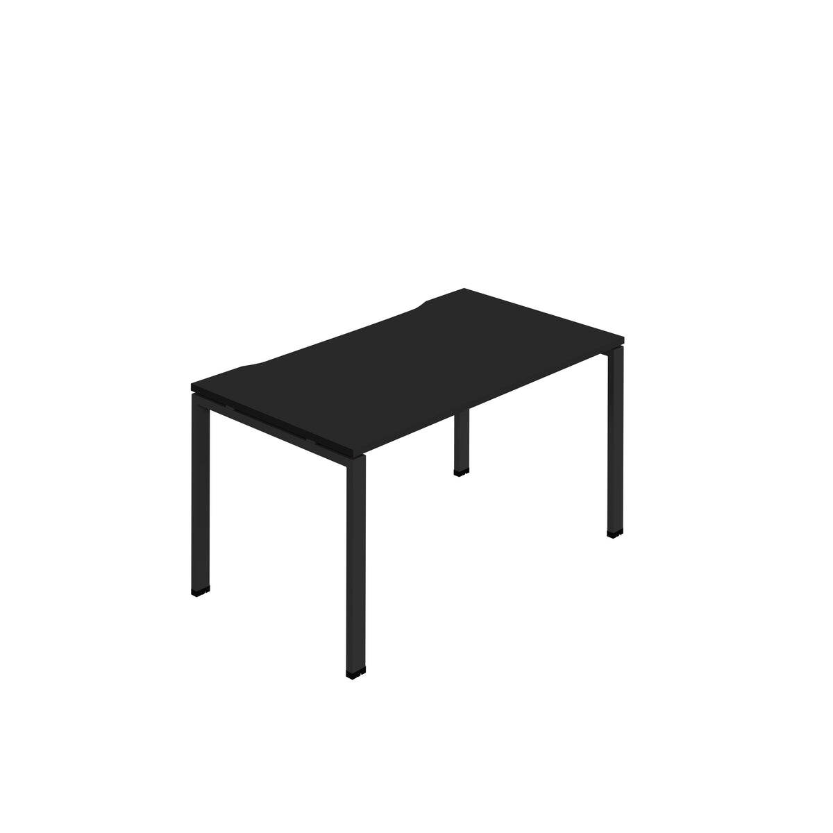 Hallmark Goal Post Single Row Bench Desk - 1 Person 1400mm - Black / Black