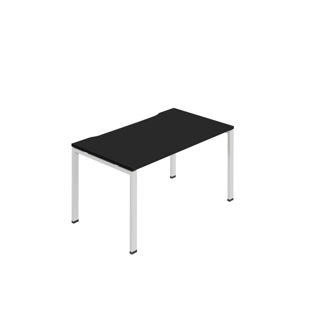 Hallmark Goal Post Single Row Bench Desk - 1 Person 1400mm - Black / White