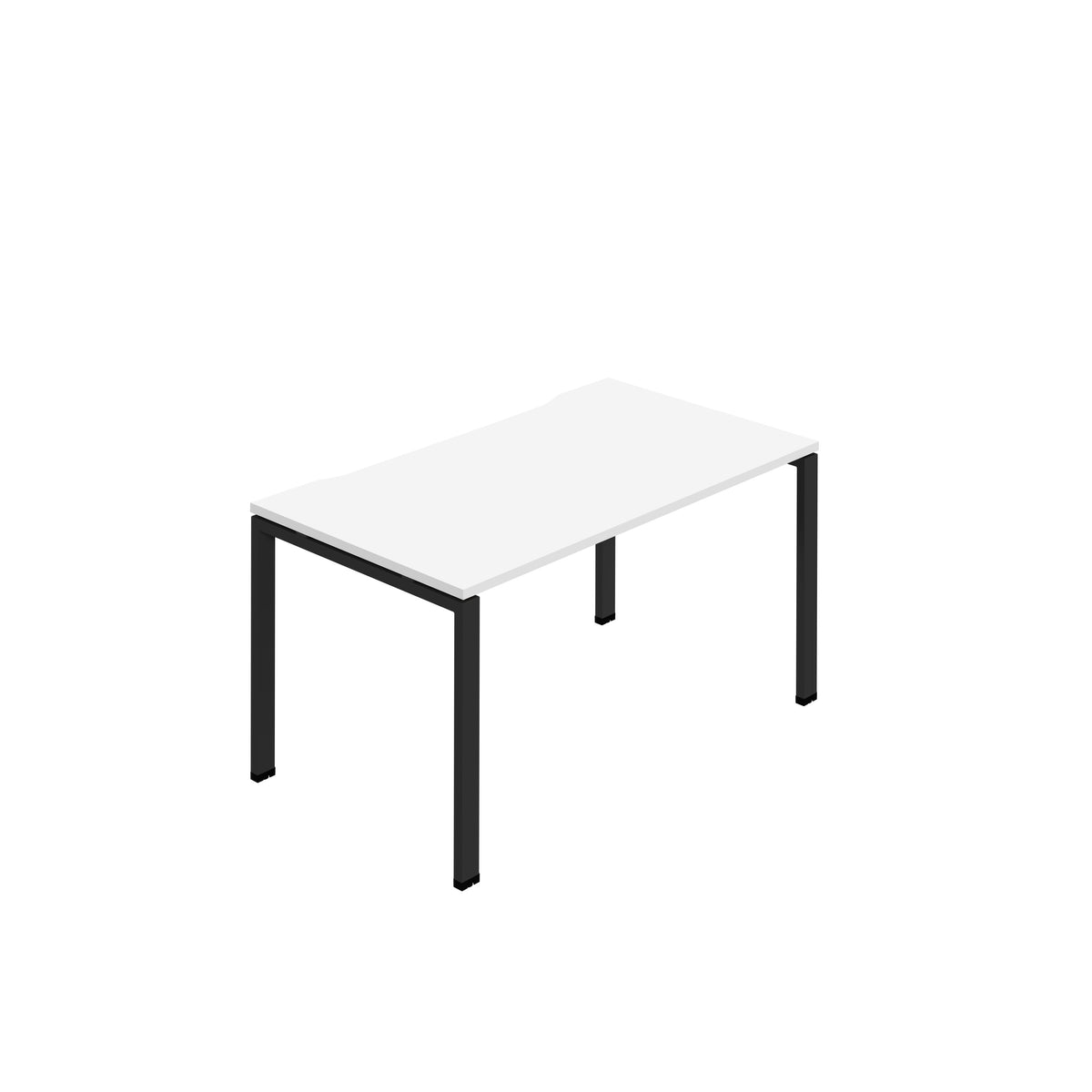 Hallmark Goal Post Single Row Bench Desk - 1 Person 1400mm - White / Black