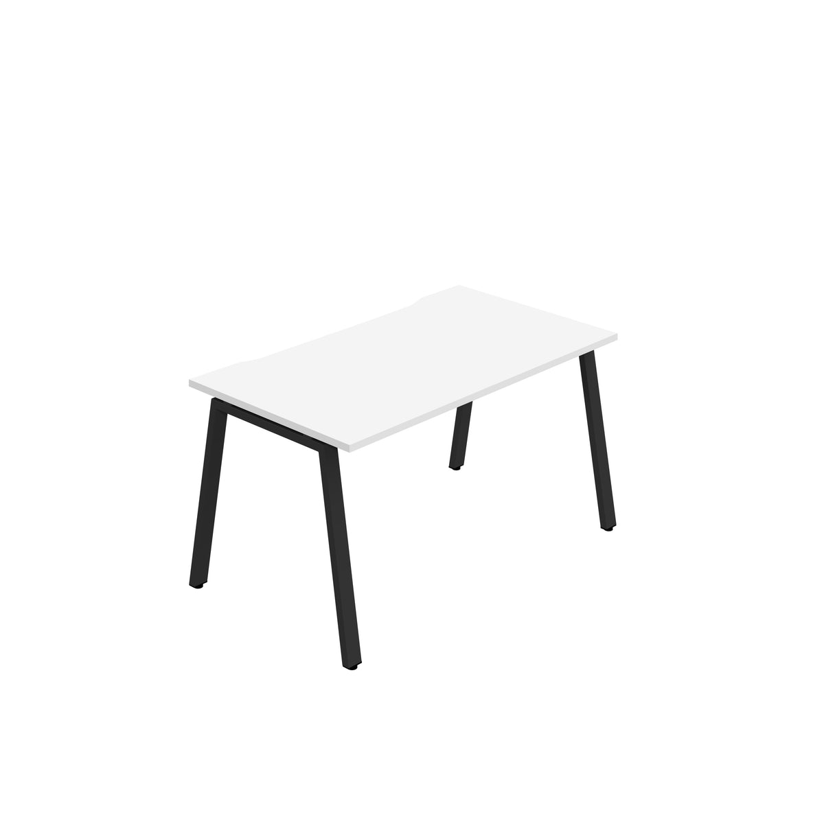 Hallmark A-Frame Single Row Bench Desk - 1 Person 1600mm - White / Black