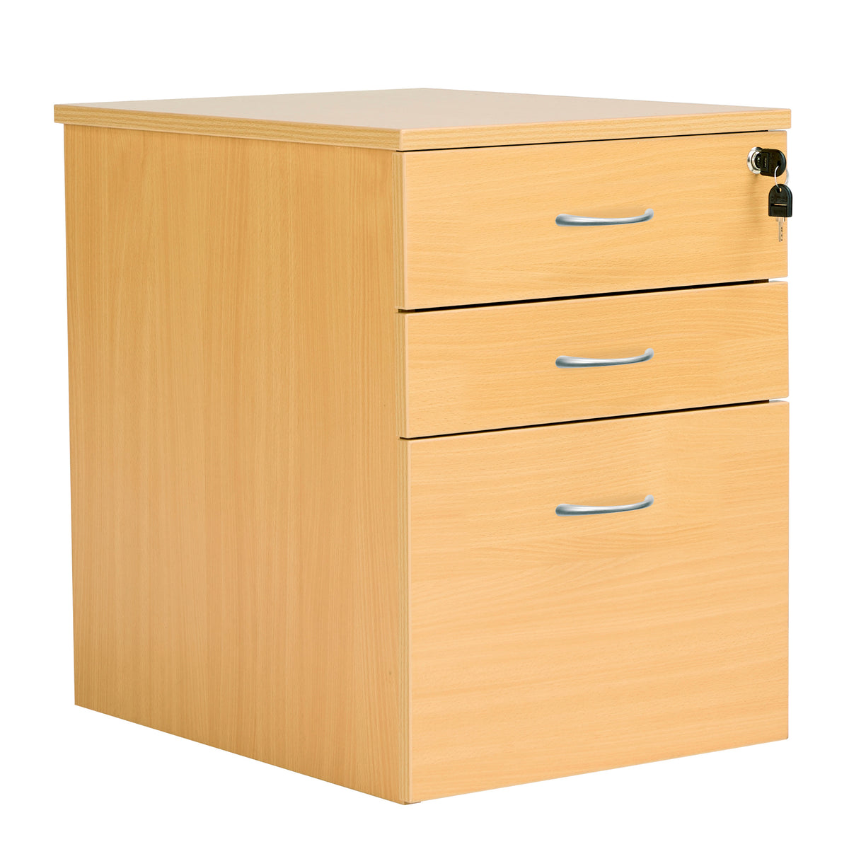 High Mobile Pedestal 3 Drawer - Nova Oak