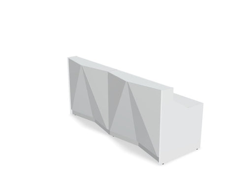 Alpa straight modular reception desk Reception Desk mdd. 2456mm White Glass 