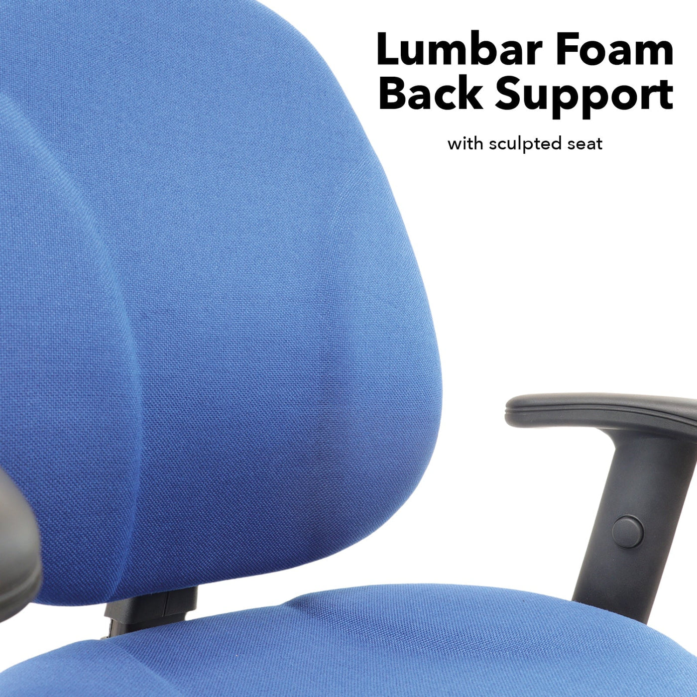 Bilbao Fabric Computer Chair With Lumbar Support And Adjustable Arms Seating Dams