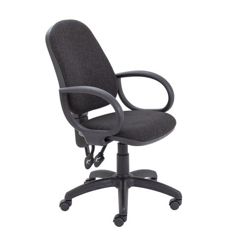 Calypso II High Back Office Chair Chairs TC Group Charcoal Fixed
