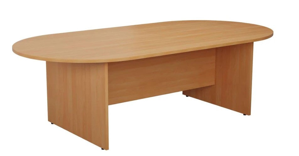 D End Meeting Table WORKSTATIONS TC Group Beech 1800 x 1000