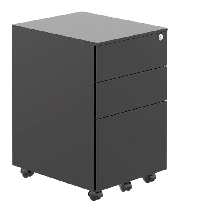 Mobile Under Desk Steel Pedestal Storage TC Group Black
