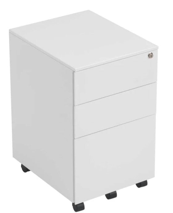 Mobile Under Desk Steel Pedestal Storage TC Group White