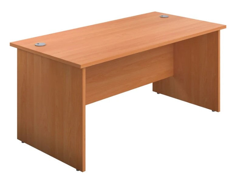 ONE Panel Rectangular Office Desk Desks TC Group Beech 1200mm x 800mm