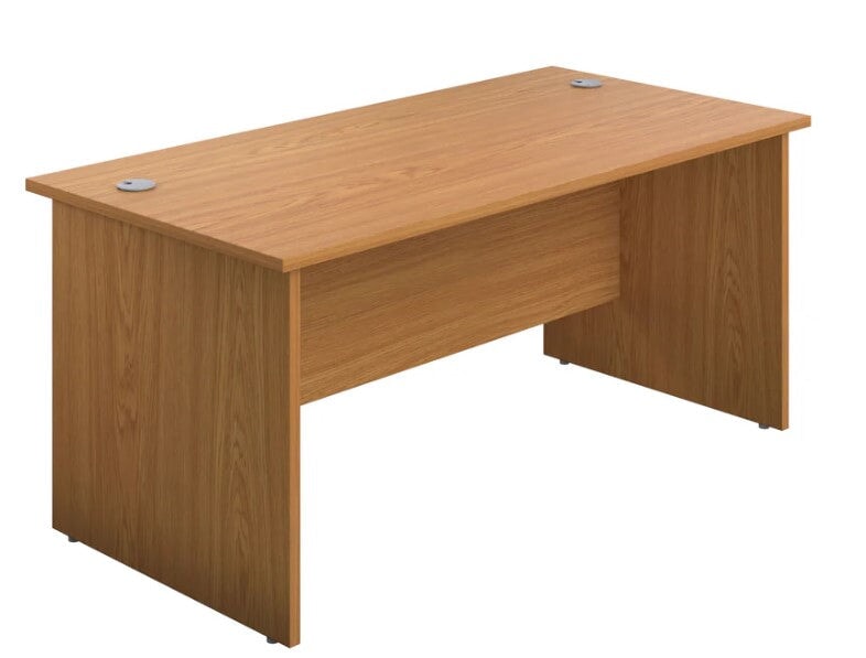 ONE Panel Rectangular Office Desk Desks TC Group Oak 1200mm x 800mm