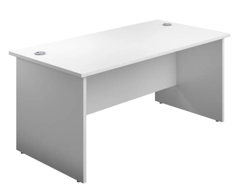 ONE Panel Rectangular Office Desk Desks TC Group White 1200mm x 800mm