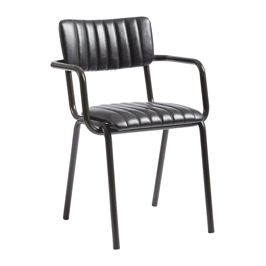 Tavo Stacking Arm Chair Café Furniture zaptrading Vintage Black