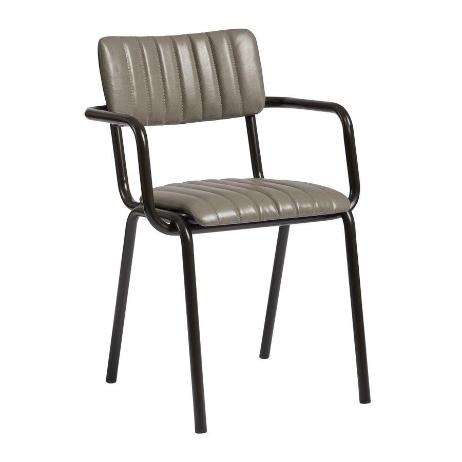 Tavo Stacking Arm Chair Café Furniture zaptrading Vintage Dark Grey