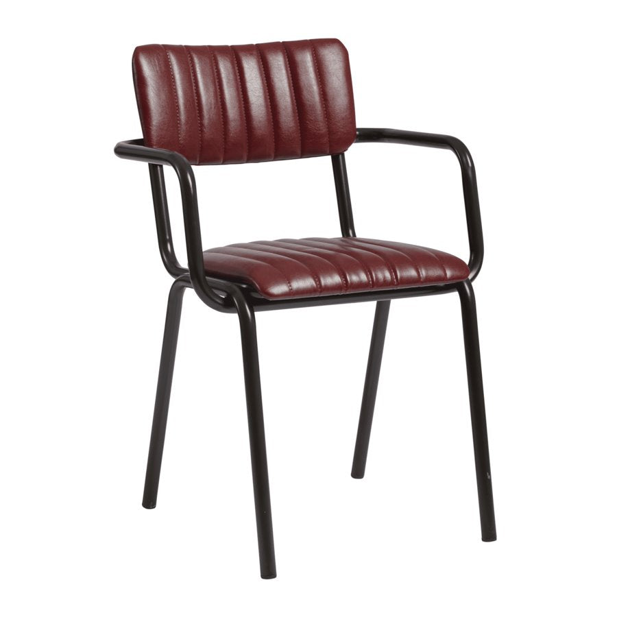 Tavo Stacking Arm Chair Café Furniture zaptrading Vintage Red