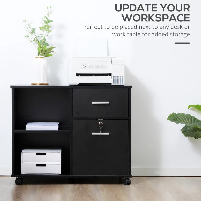 Vinsetto Filing Cabinet with Wheels (Draft) FILING AOSOM