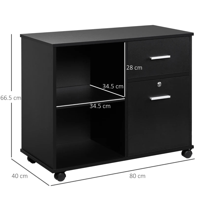 Vinsetto Filing Cabinet with Wheels (Draft) FILING AOSOM