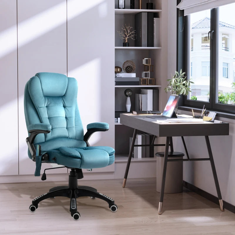 Vinsetto Heated Massage Recliner Chair EXECUTIVE AOSOM Blue