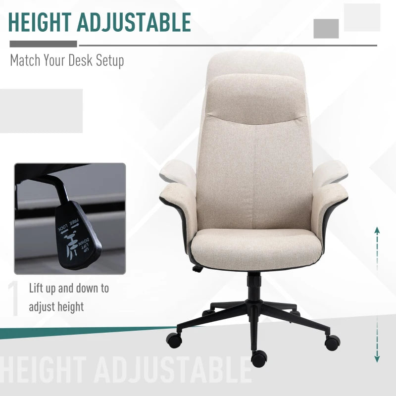 Vinsetto High Back Fabric Office Chair SEATING AOSOM