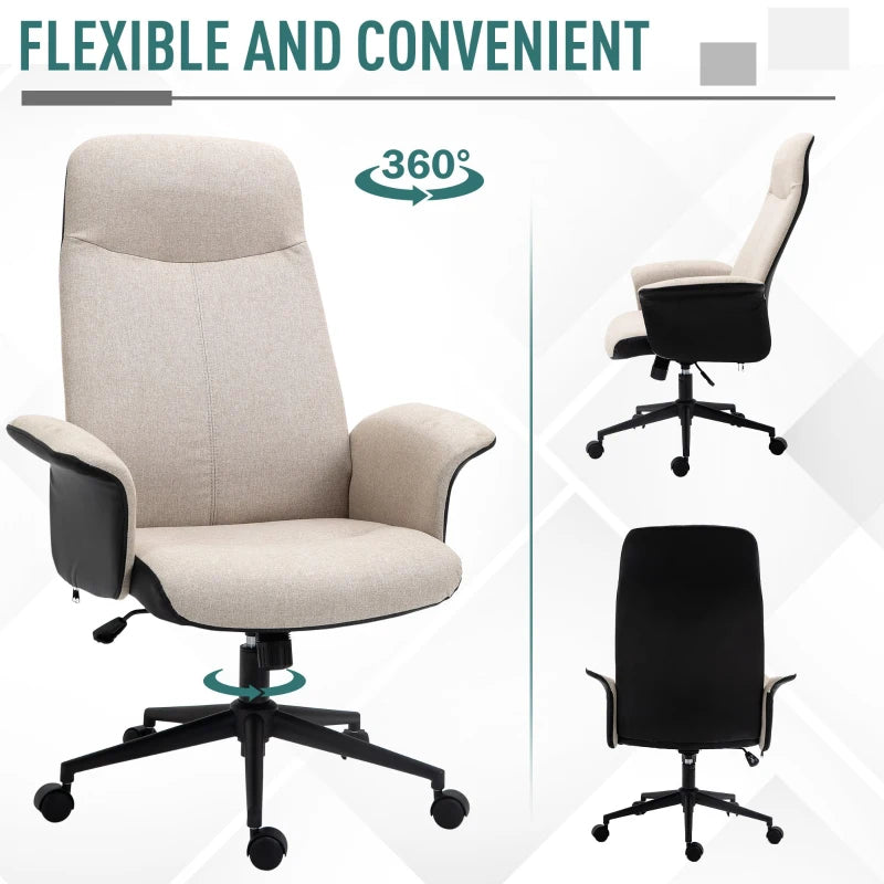Vinsetto High Back Fabric Office Chair SEATING AOSOM