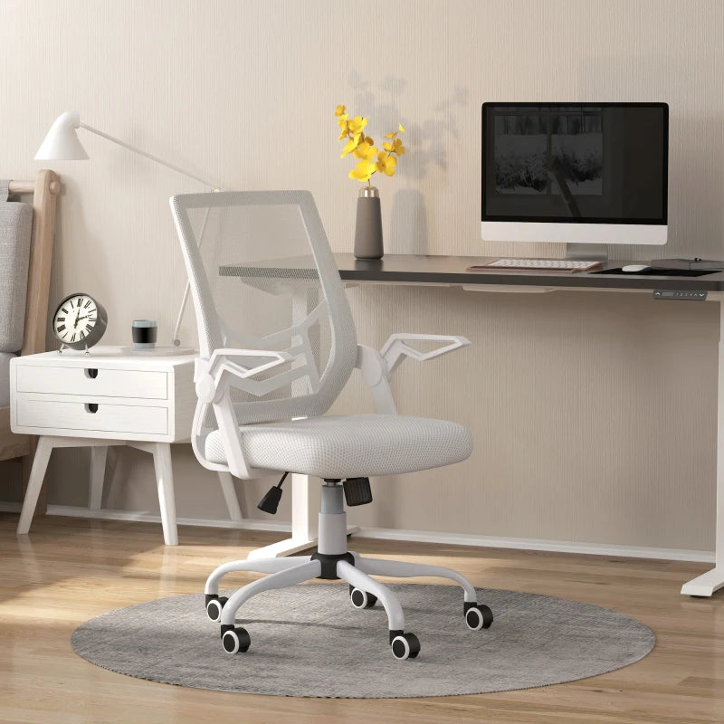 Vinsetto Mesh Office Chair (Draft) Mesh Office Chairs AOSOM White
