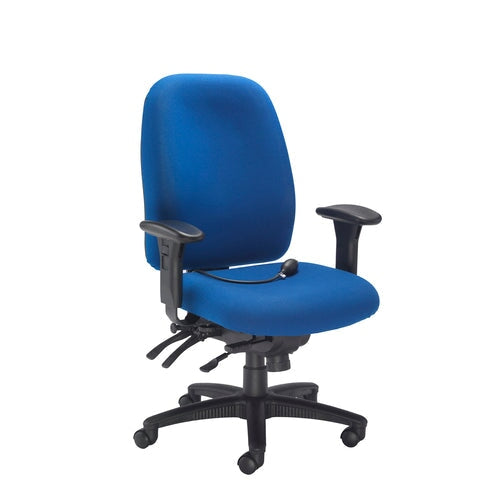 Vista Ergonomic 24hr Operator Chair 24HR & POSTURE TC Group Blue Self Assembly (Next Day)