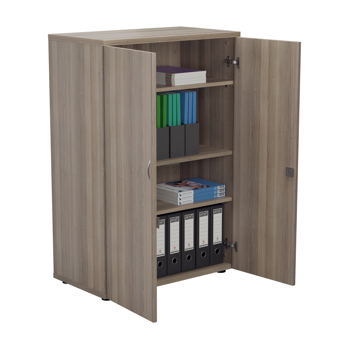 1200mm High Wooden Cupboard CUPBOARDS TC Group Grey Oak