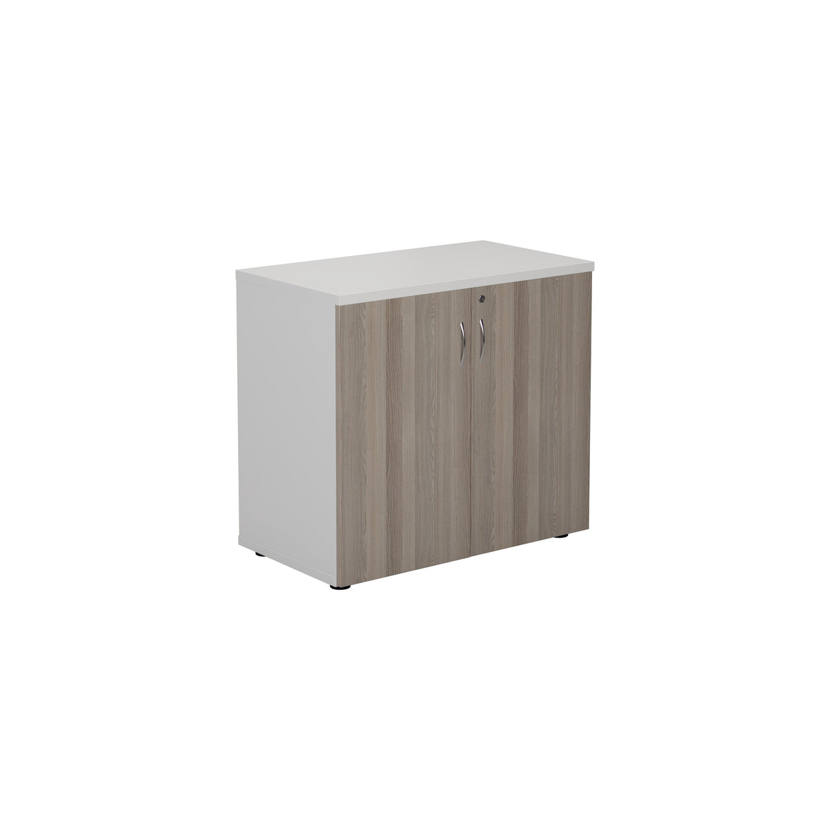730mm White Frame High Wooden Cupboard CUPBOARDS TC Group Grey Oak
