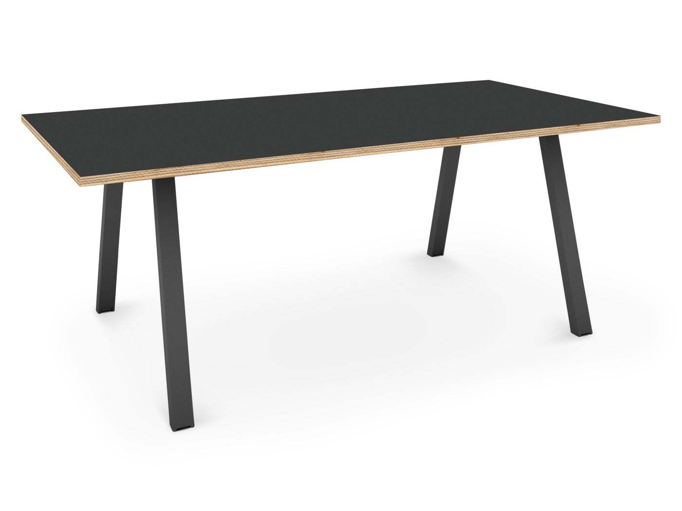 Albion A Frame Meeting Table - Black Finish Frame Meeting Tables Workstories 2000mm x 800mm Black Anthracite/Ply