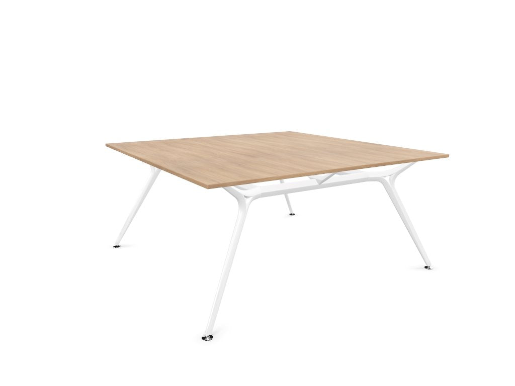 Arkitek Designer Bench Desk with White Frame Office Bench Desks Actiu Chestnut None 2 Person