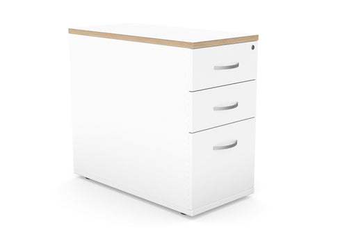 Ashford Desk High 3 Drawer Pedestal - 800mm Deep - White PEDESTALS Edit Office White 