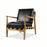 AT EASE Leather Reception Chair SOFT SEATING & RECEP Workstories Black Natural 