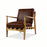 AT EASE Leather Reception Chair SOFT SEATING & RECEP Workstories Dark Brown Natural 