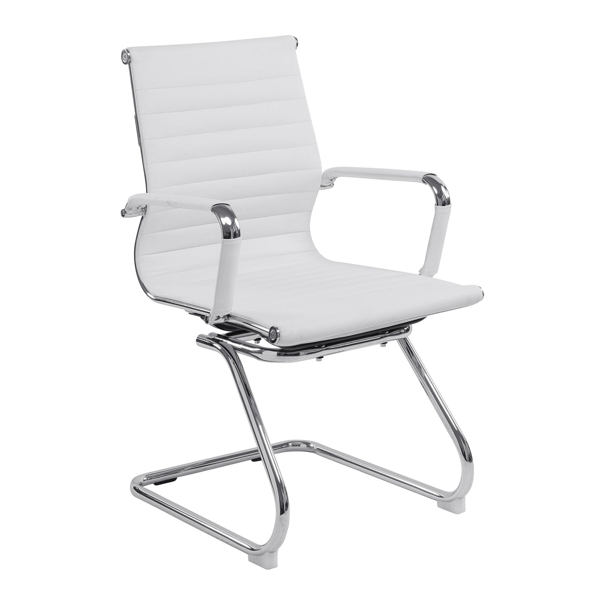 Aura Medium Back Visitors Chair EXECUTIVE CHAIRS Nautilus Designs White
