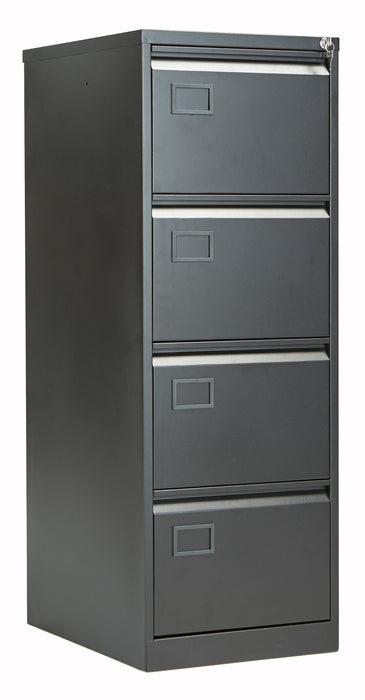 Bisley 4 Drawer Filing Cabinet Contract Steel Storage TC Group Black 