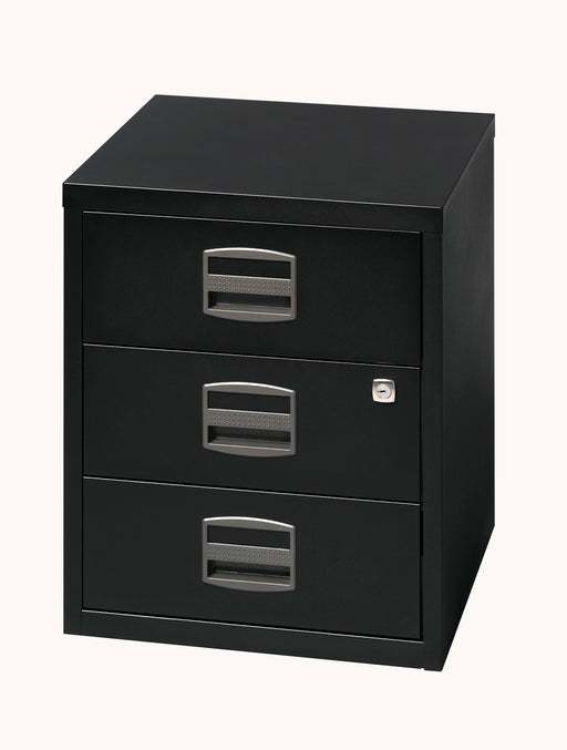 Bisley A4 Mobile Home Filing Cabinet 3 Drawer Storage TC Group Black 
