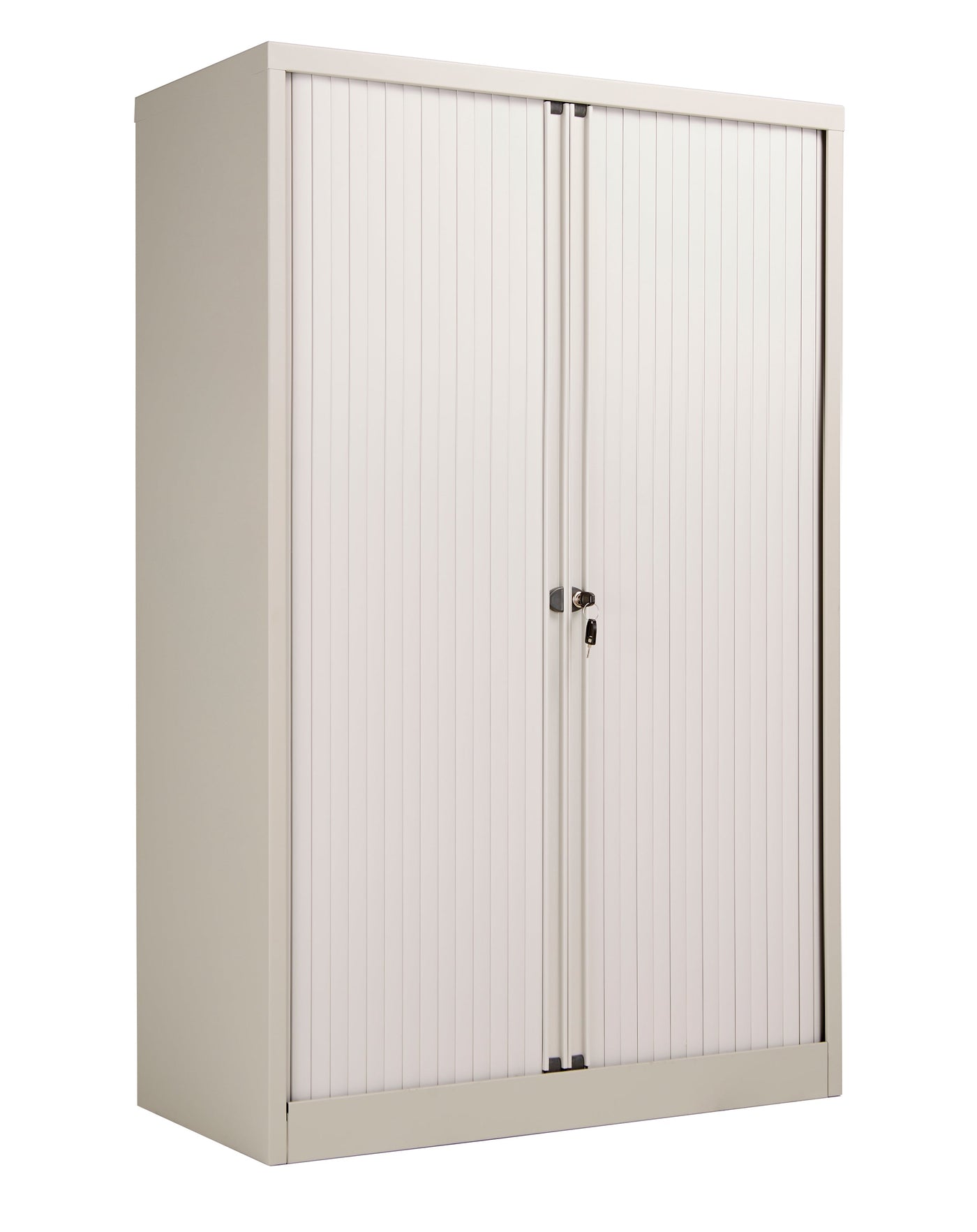 Bisley Essentials Steel Side Open 1585 Tambour Storage TC Group Goose Grey