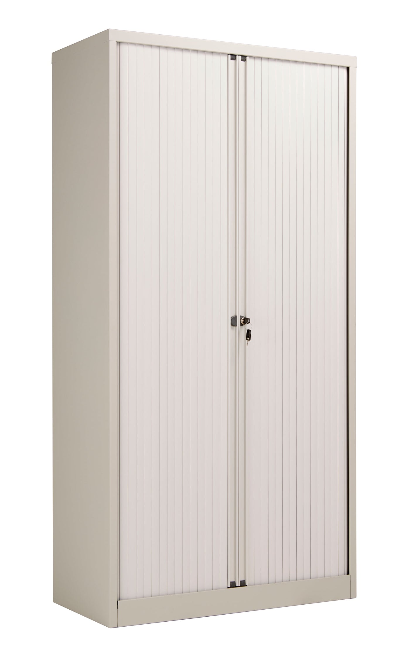 Bisley Essentials Steel Side Open 1985mm Tambour Storage TC Group Goose Grey