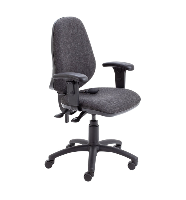 Calypso Ergo Office Chair OPERATOR TC Group Black Height Adjustable Arms Self Assembly (Next Day)