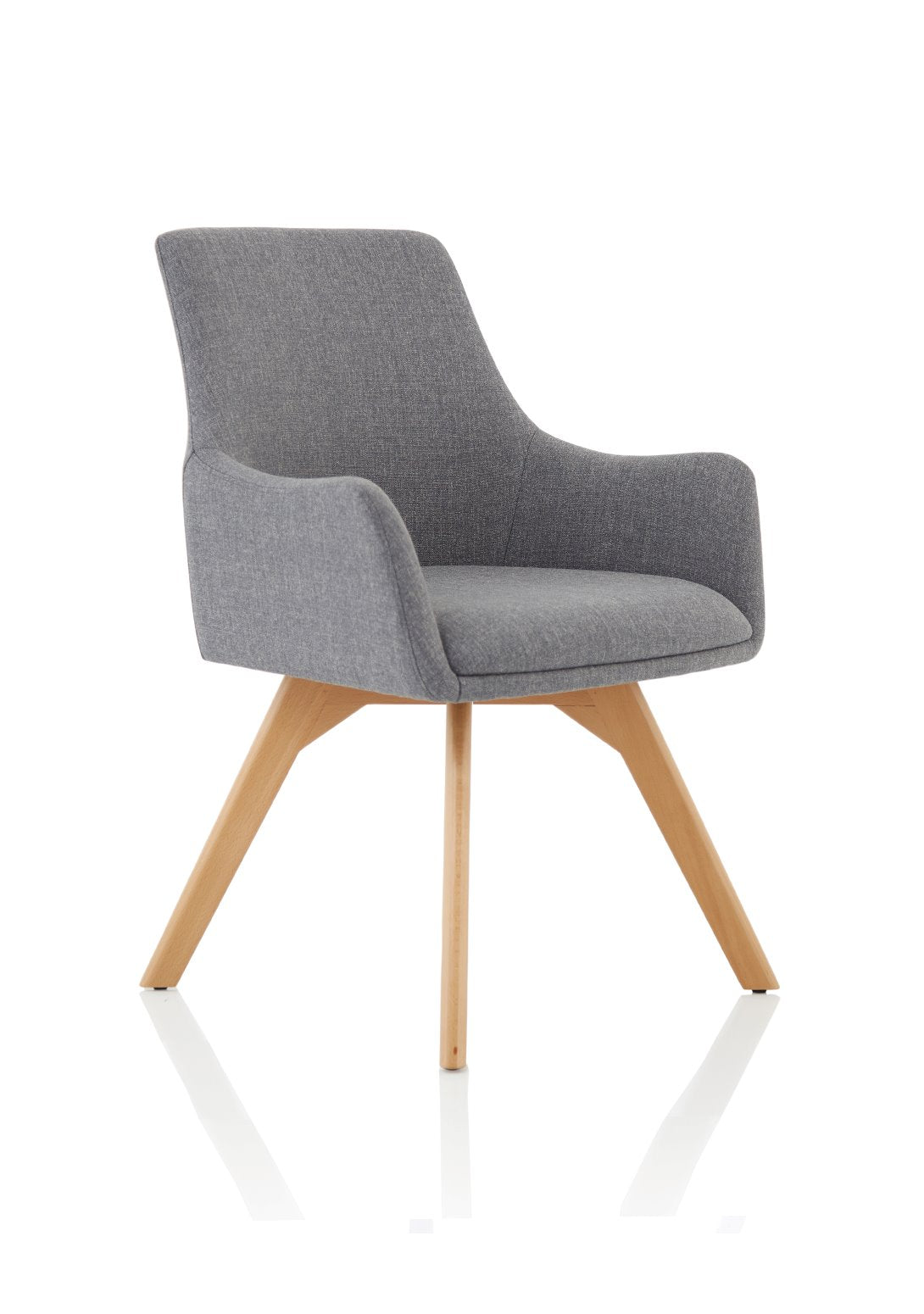 Carmen Wooden Leg Chair Visitor Dynamic Office Solutions Grey