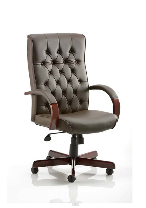 Chesterfield Leather Executive Chair Executive Dynamic Office Solutions Brown 
