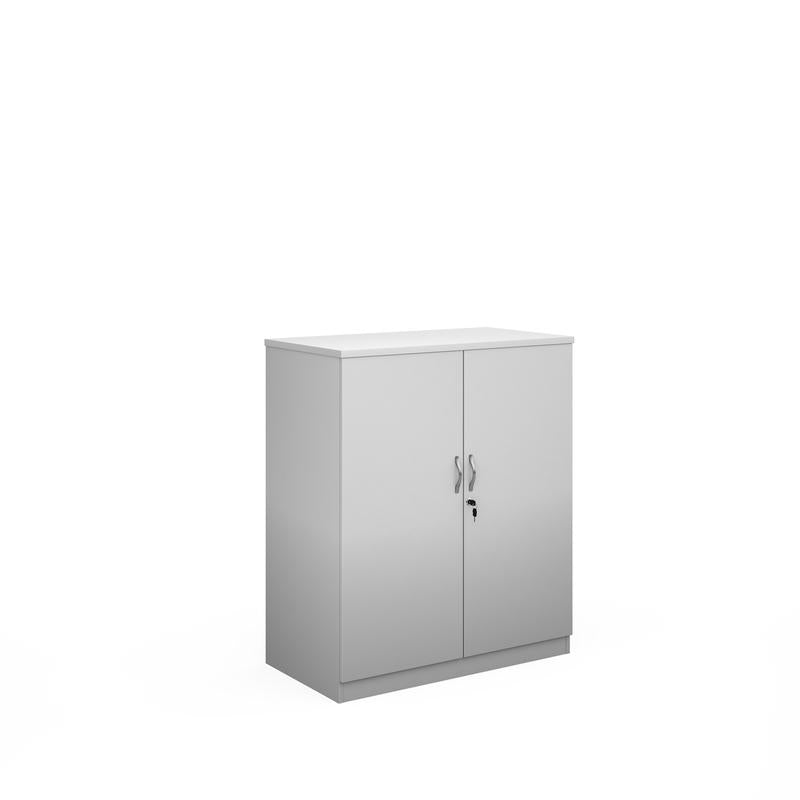 Deluxe double door office cupboard 1200mm high with 2 shelves Wooden Storage Dams