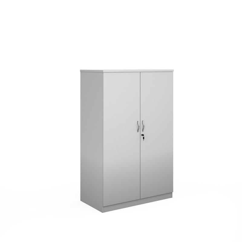 Deluxe double door office cupboard 1600mm high with 3 shelves Wooden Storage Dams